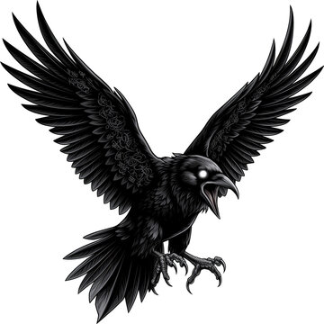 cuervo, ave, aguilas, vector, animal, ilustraci&oacute;n, apresurado, alas, azores, fauna, naturaleza, emplumar, silueta, dibujos animados, negro, pico, bragueta, tatuaje, cacareo, inhospitalario, designio, 