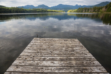 Naklejka premium Pier on the lake