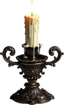 vela, candelabro, buj&iacute;a, bujia, llama, fuego, cera, alumbrado, antig&uuml;edad, propietario, viejo, candela, antique, ardiente, candelabra, luz de vela, metal, plata, aislada, decoraciones, instrumentos de