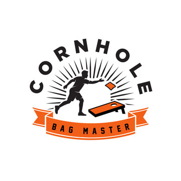 Illustration of Cornhole sport Logo Design Vector Illustration
