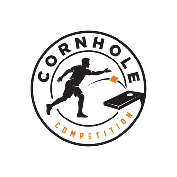 Illustration of Cornhole sport Logo Design Vector Illustration