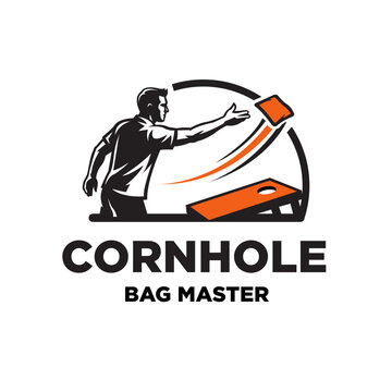 Illustration of Cornhole sport Logo Design Vector Illustration