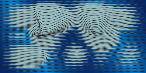 Fototapeta premium Abstract Wave Background Design. Abstract wave moving dots flow particles. Design for brochures, flyers, magazine, business card, banner, backdrop, website header