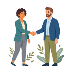Fototapeta premium Business handshake, partnership agreement, teamwork collaboration