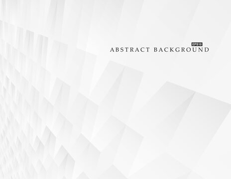 White abstract textured background with perspective. Creative wall surface with geometric shapes. Business corporate design. Poster, banner, presentation template