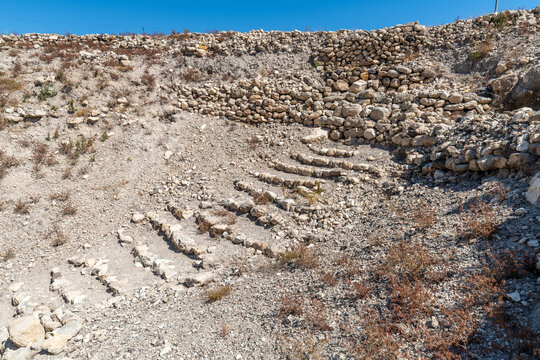 The stairs leading out of the water system at Megiddo.
