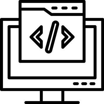Coding line icon