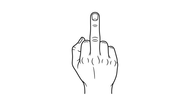 A hand with the middle finger raised.