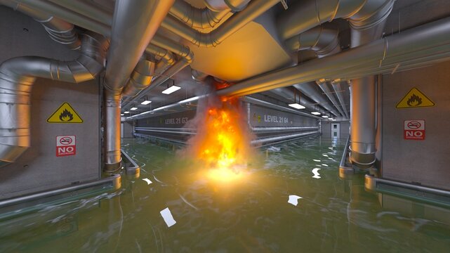 作業通路　3DCGレンダリング