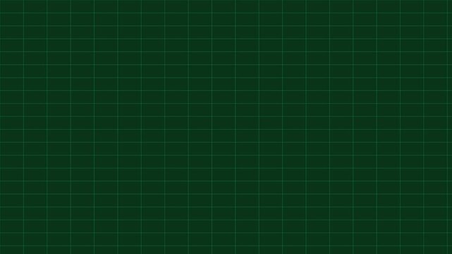 Green grid animation 4k background, with animated rectangular, frame for overlay, and motion