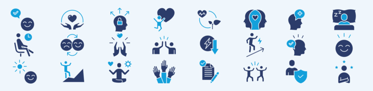 Positive Thinking Icon Set