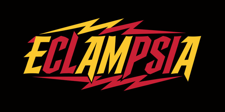 A stylized word mark ECLAMPSIA with a lightning bolt graphic.