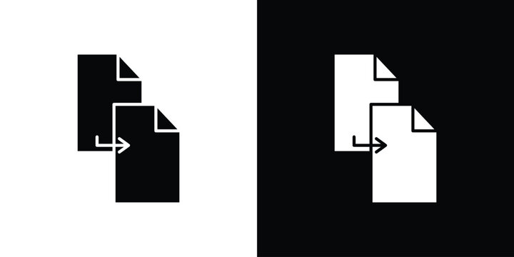 Duplicate icon simple logo set