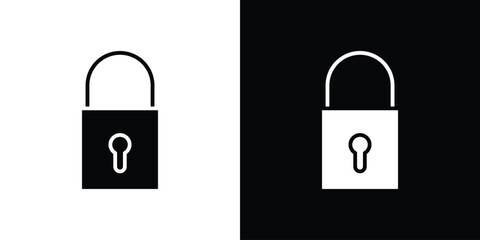 Lock icon simple logo set © kia