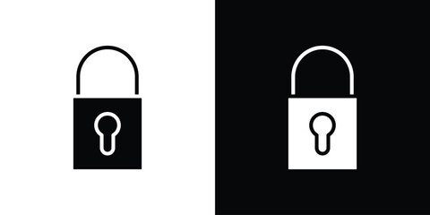 Lock icon simple logo set © kia