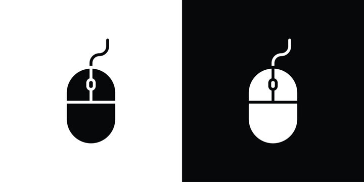 Mouse icon simple logo set