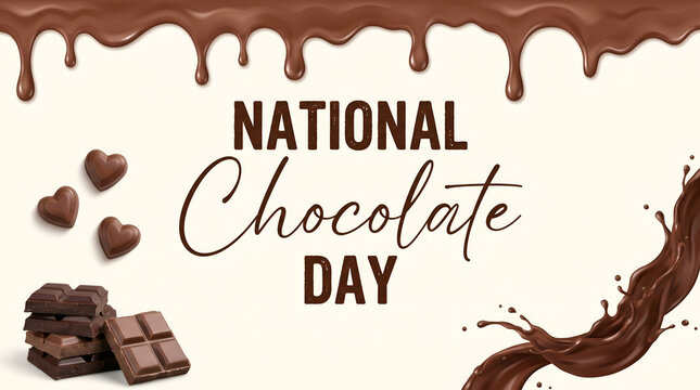 Chocolate Lovers Day Elegant Dessert Celebration Poster Template