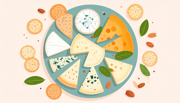 Minimalist Cheese Crackers Art