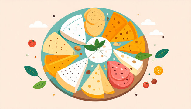 Minimalist Cheese Crackers Art