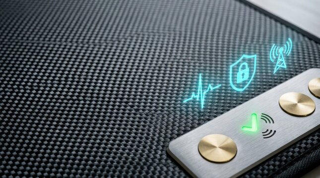 Conceptual EMF Shielding Relaxation Mat with Carbon Weave Fabric and Electronic Grounding Interface