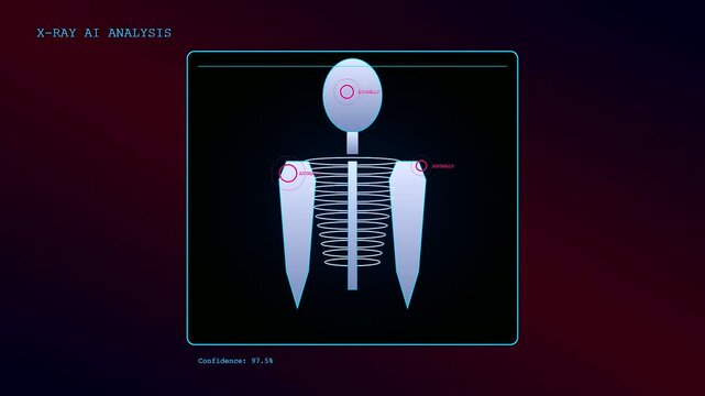 A digital interface showcasing AI Medical Diagnostics technology as it scans human torso silhouettes to identify biological anomalies during a systematic routine health assessment scan process