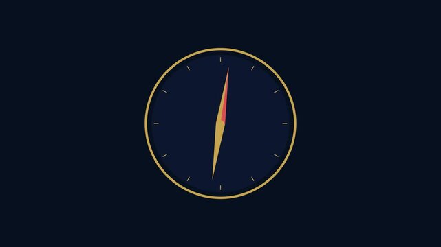 Minimalist compass needle spinning animation: directional navigation and orientation concept 4k