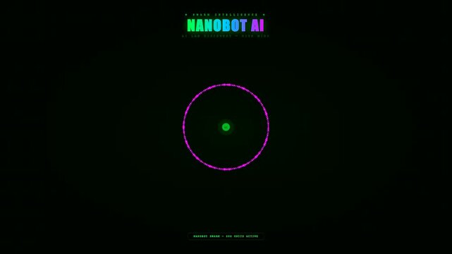 An innovative Ai Lab Discovery is visualized through shifting digital nodes evolving into a structured data matrix and finally forming a glowing circular orbital energy ring