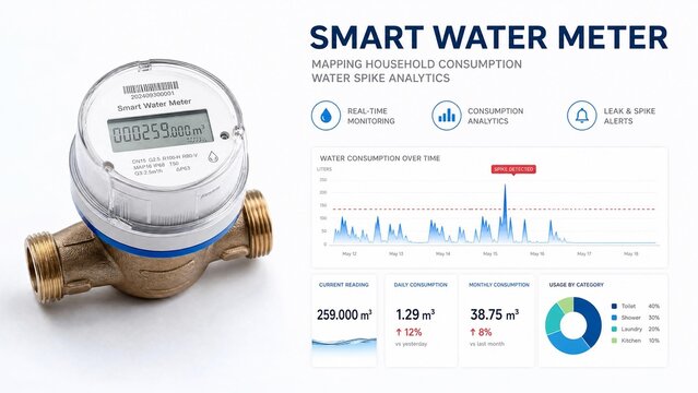 Smart Water Meter and Digital Analytics Dashboard for Home Resource Management