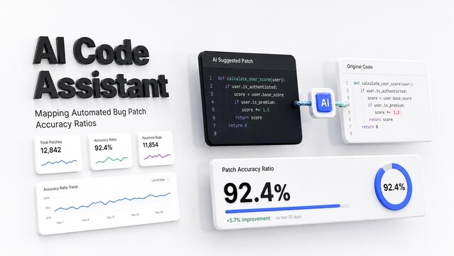 AI Code Assistant Dashboard for Automated Bug Patching and Accuracy Metrics