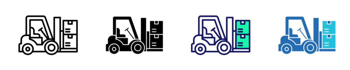 Forklift Truck Icon Set Multiple Style Collection © ArtMatrix Studio