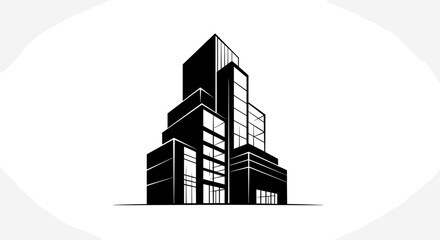 Fototapeta premium Modern Office Building Architecture Design.