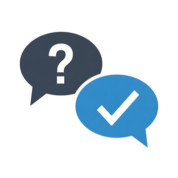 Question and answer concept icons with question dialogue solution communication feedback validate