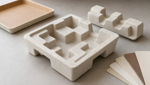 Mycelium packaging insert sample kit with blank cards