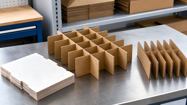 Shipping crate divider insert kit with blank cards