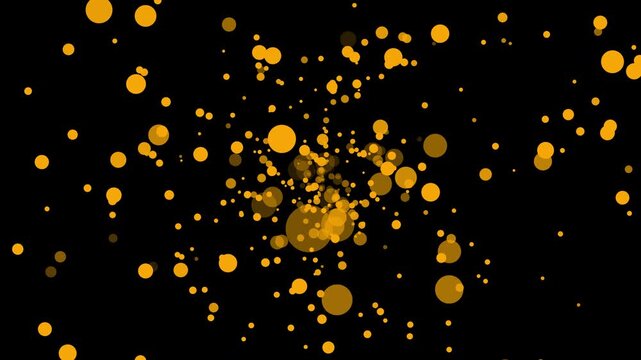 A multitude of circles looming toward the viewer, alpha channel