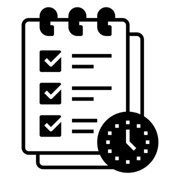 Agenda icon with solid or glyph style