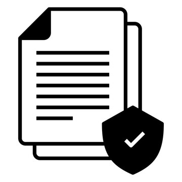 Confidential icon with solid or glyph style