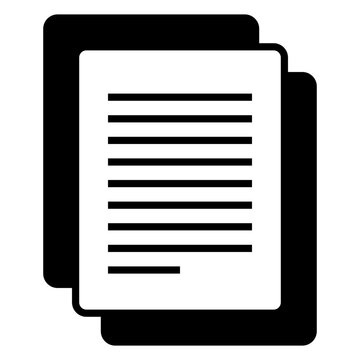 Document icon with solid or glyph style