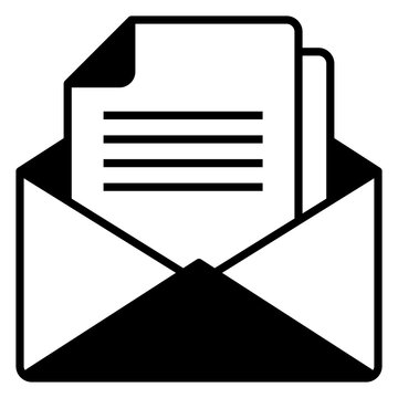 Letter icon with solid or glyph style