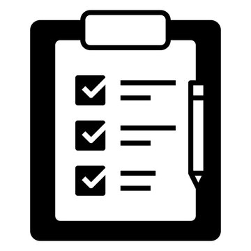 List icon with solid or glyph style