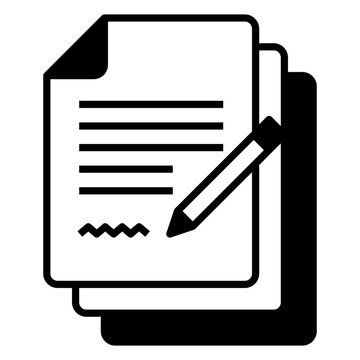 Contract icon with solid or glyph style