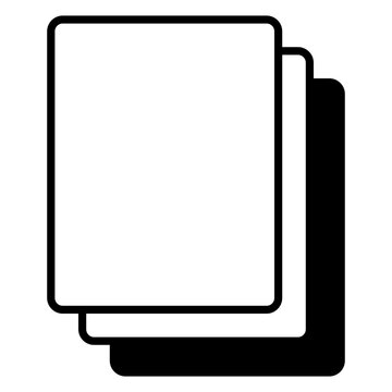 Paper icon with solid or glyph style