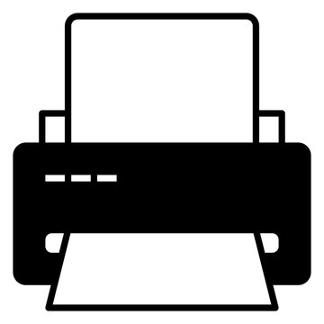 Print icon with solid or glyph style
