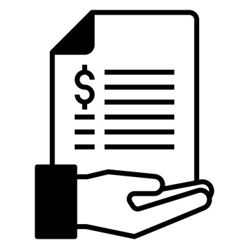 Proposal icon with solid or glyph style