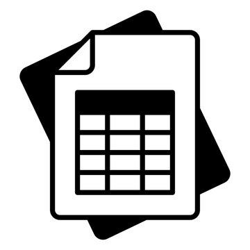 Sheet icon with solid or glyph style