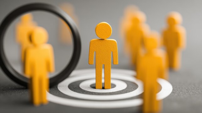HRM or Human Resource Management, manager icon which is among staff icons for human development recruitment leadership and customer target, resume, interview. generate by AI