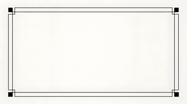 Minimalist Geometric Border Frame with Double Lines and Corner Accents in a Clean Rectangular Style