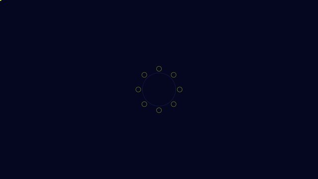 Minimalist loading spinner animation on dark 4k background, for web ui, and app interface, progress buffering