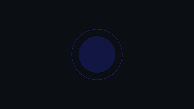 Minimalist pulsing circle animation: abstract blue loading for digital interfaces and ui 4k background