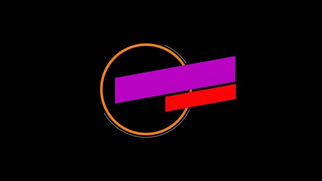 set of empty titles space motion graphic montage 3D reveal effect with alpha channel